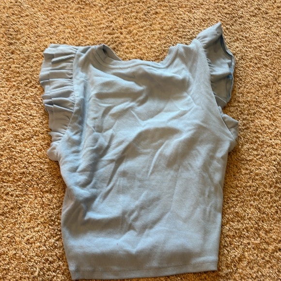 Blue ruffle Zara top - Picture 2 of 3